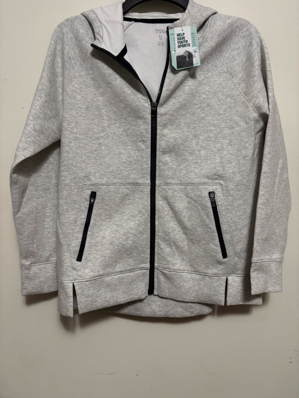 DSG Grey Girls Sport Fleece Full Zip Jacket
